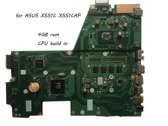 X551CA Laptop motherboard for ASUS X551C X551CAP original mainboard I3 4GB RAM 100 tested AliExpress