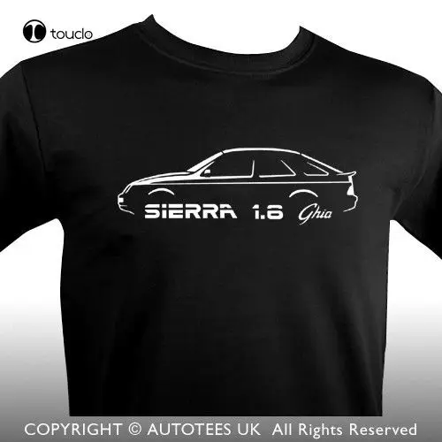 New Fashion Summer Tee Shirt Retro America Sierra 1.6 Ghia Classic Car T-Shirt Cotton T-Shirt