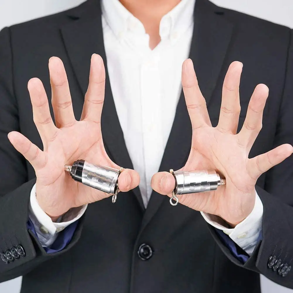 1Pc Magic Stick Toy Children Magic Toy Metal High Elasticity Steel Silver Appearing Cane Magic Toy Magic Steel Rivet Trick Prop