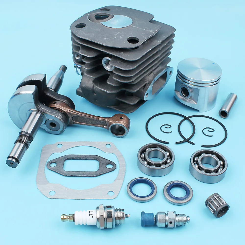 Imagem -05 - Kit de Pistão do Cilindro para Motosserra Rolamento do Virabrequim Válvula de Descompressão Gaiola de Agulha Placa Nikasil Husqvarna 372 365 371 362 50 mm