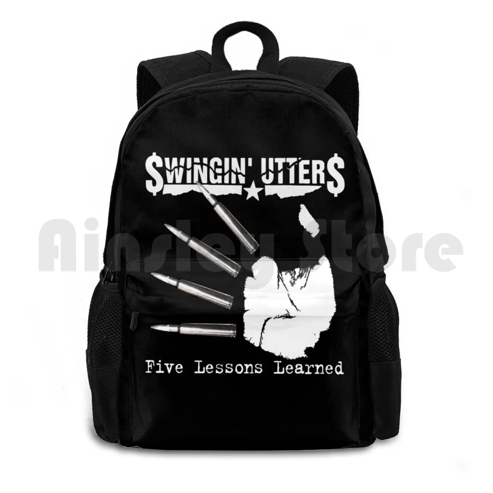 Petty Wage Outdoor Hiking Backpack Waterproof Camping Travel Swingin Lagwagon Utters Band Mad Subhumans Caddies Nofx