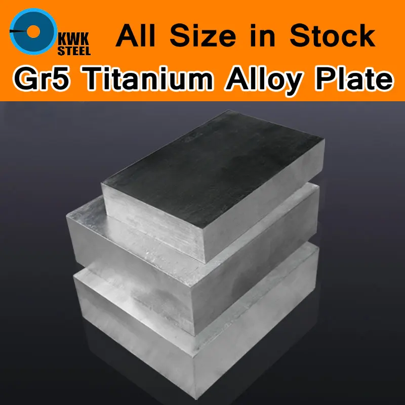 

Titanium Alloy Sheet UNS Gr5 TC4 BT6 TAP6400 Titanium Ti Plate Block Board Industry or DIY Material Mould CNC Machine All Size