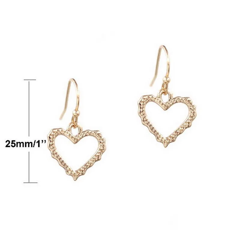 2020 New Wave Double Side Heart Hollow Out Cute Pendant Necklace for Women