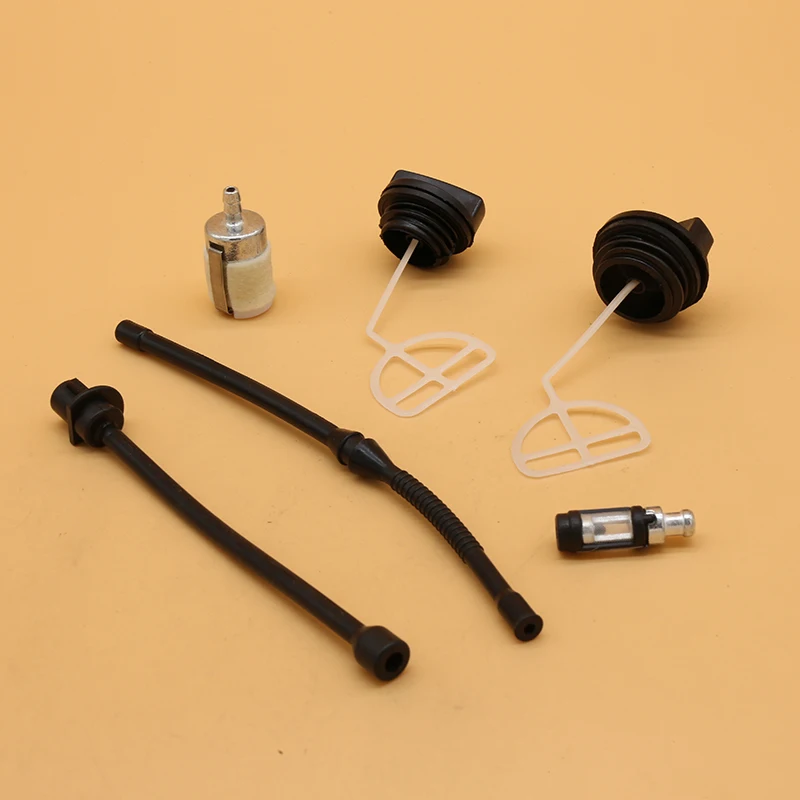 Oil/Fuel Cap Oil/Fuel Filter Oil/Fuel Pipe Kit For Chinese 4500 5200 5800 45CC 52CC 58CC Garden Chainsaw  Replacement Parts