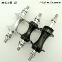 28Holes Folding Bike Hub V-Brake Bearing Hub Cassette Aluminum Alloy Freehub Bicycle Accessories