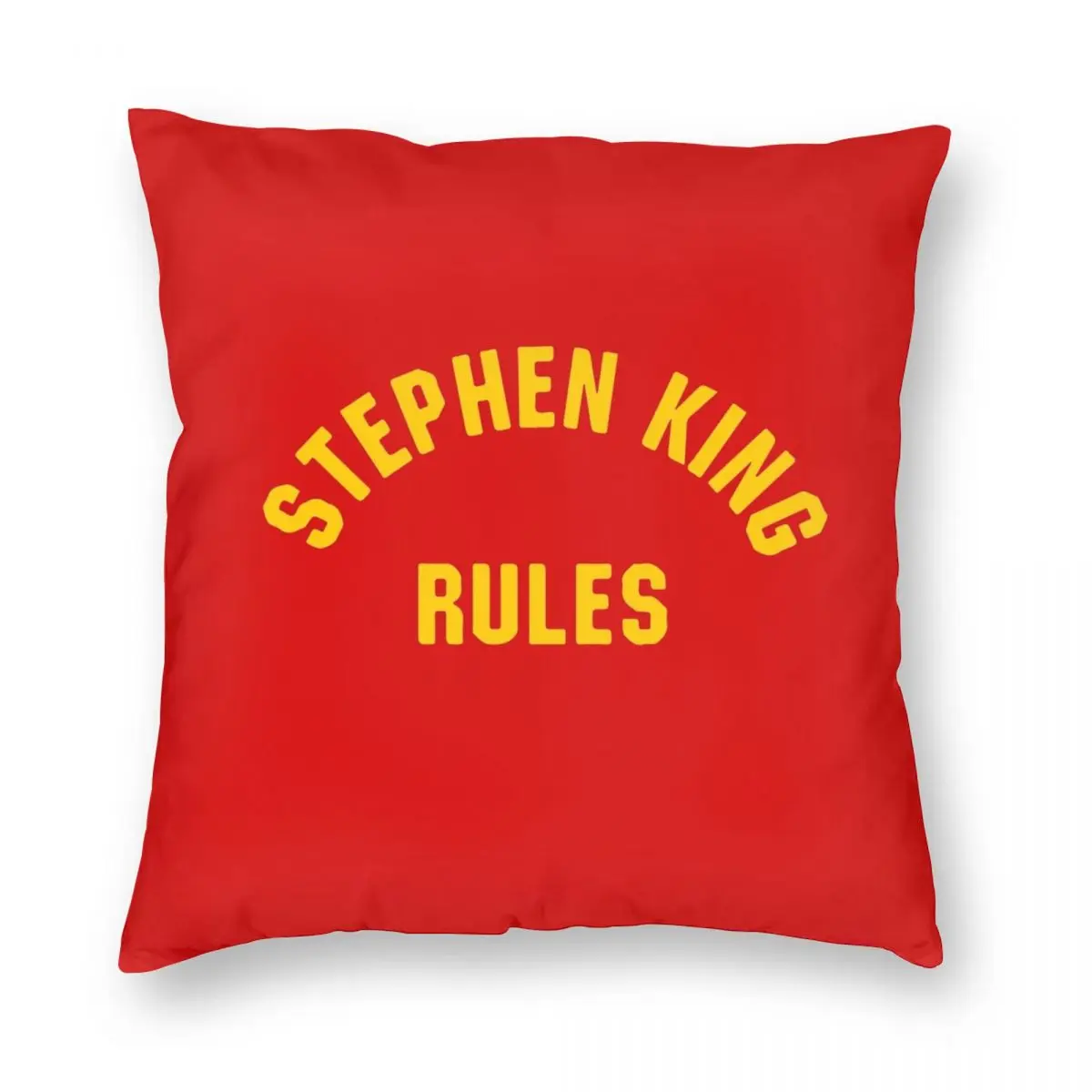 Stephen King Rules Square Pillowcase Polyester Linen Velvet Printed Zip Decor Throw Pillow Case Bed Cushion Cover