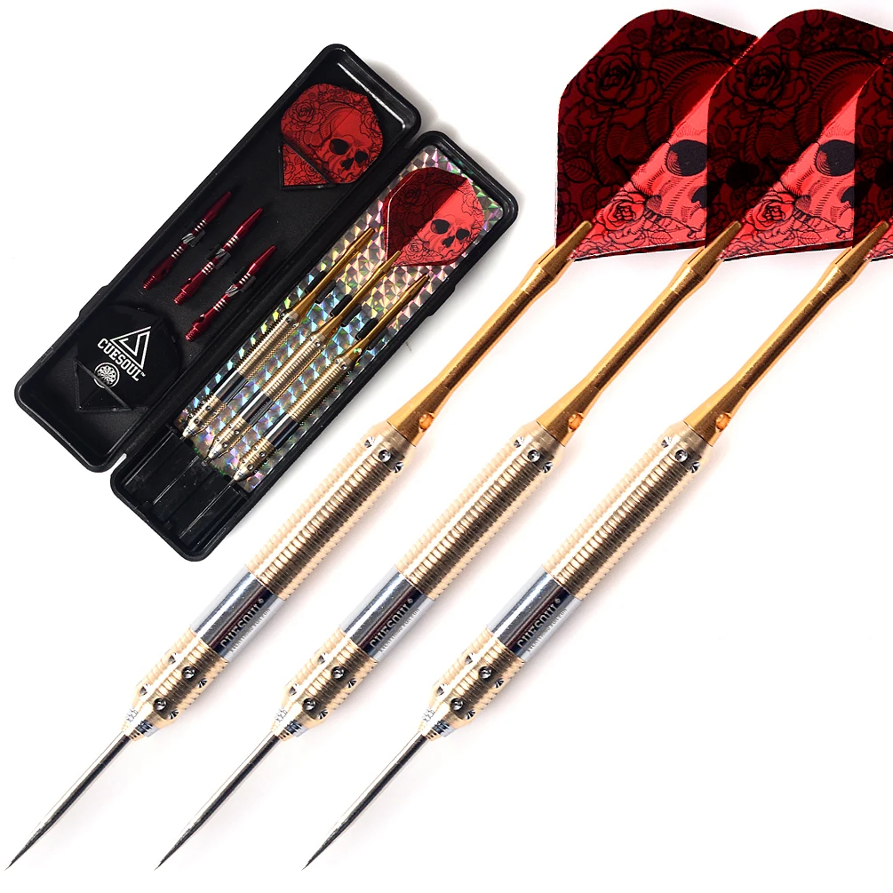 CUESOUL Dragon Series 21/23/25g Steel Tip Darts with Slim Dart Case