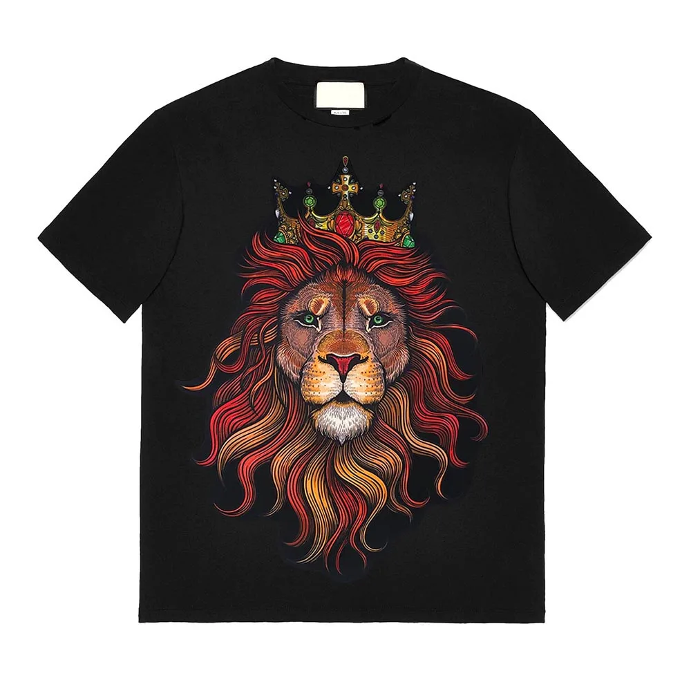 New Oversized Crown 3D Lion King Head Pattern Large Fabric Animal Patch Stitched On Large T-Shirt Jacket Sweater
