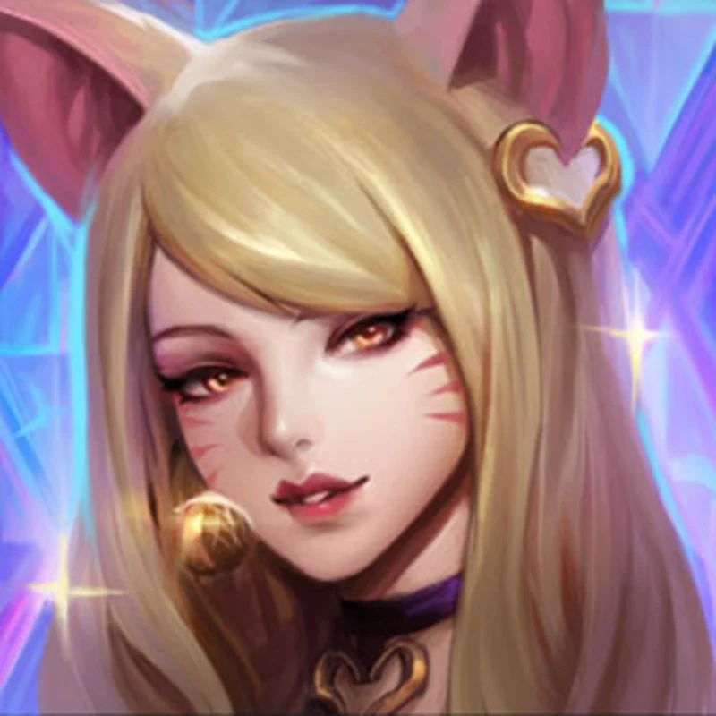 LOL K/DA Ahri คอสเพลย์ Wigs กับหู KDA Ahri 80ซม.ยาวสีบลอนด์ความร้อน Cosplay ผม Wigs + หมวกวิกผม