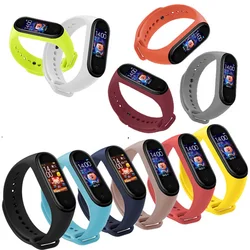 Cores pulseira para xiaomi mi banda 4 5 6 esporte cinta relógio de silicone pulseira de pulso para xiaomi mi banda 5 pulseira miband 4 3 cinta