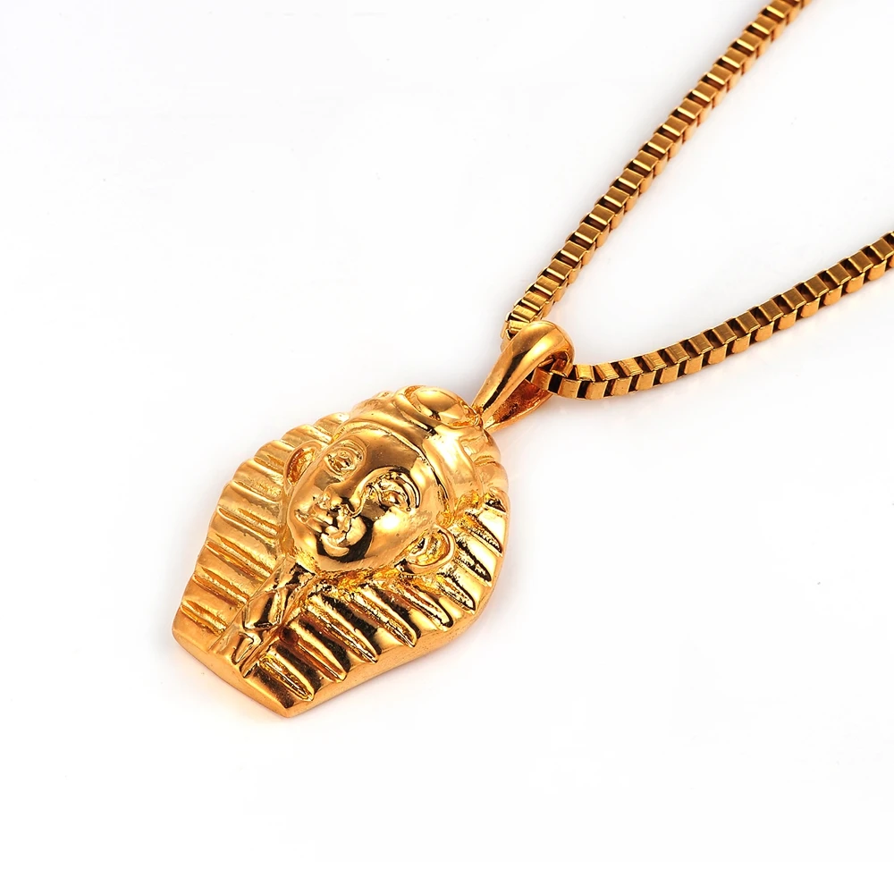 SDA Pharaoh King Pendant Necklace For Men Ancient Culture History Jewelry Casting Crafts