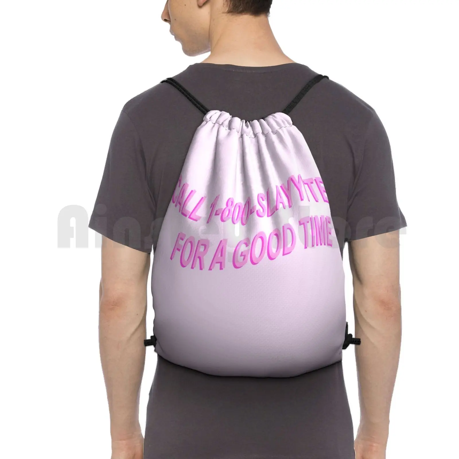 Slayyyter Backpack Drawstring Bag Riding Climbing Gym Bag Slayyyter Pop Music Charli Xcx Kim Petras Sophie