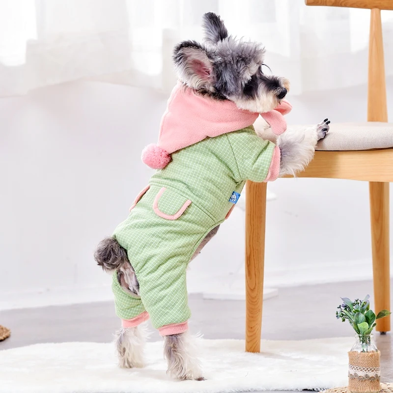 On Sale Dog Scarf Designer Dog Clothes For Puppies Small Animal S XXL Snow Winter Thick Pet Down Parkas Overalls Coat Products