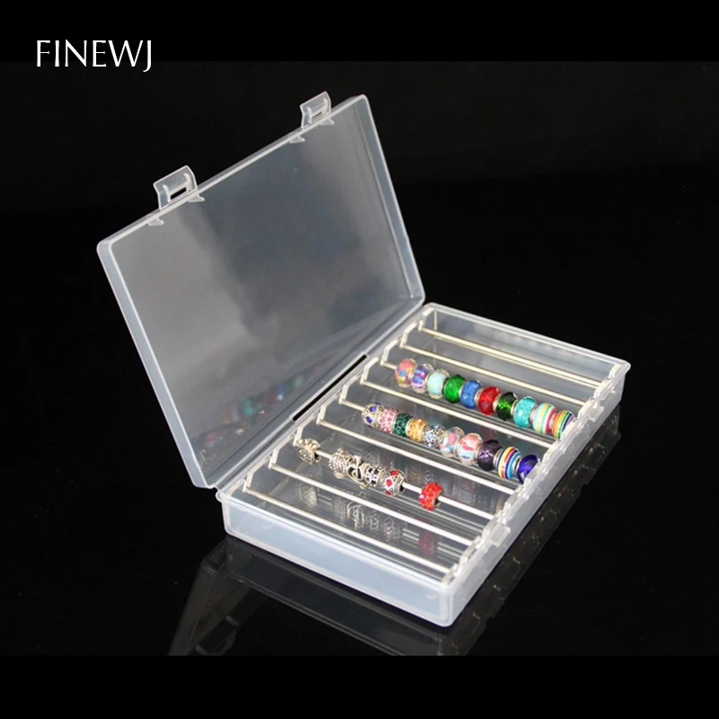 Acrylic Pandora Box Charm Beads Bracelet Ring Holder Jewellery Organizer JewelryTray Diy Finding Display Stand Storage Case Rack