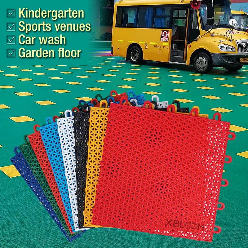 Bathroom splicing mats grid waterproof suspension kindergarten sports floor car wash balcony garden swimming pool plastic tile