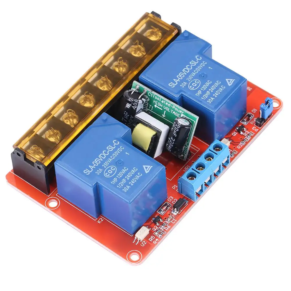 1/2pcs 2 Channel Relay Module 30A DC 5V High-low Level Trigger Control Relay Module Relay Switch Board AC 100V-250V