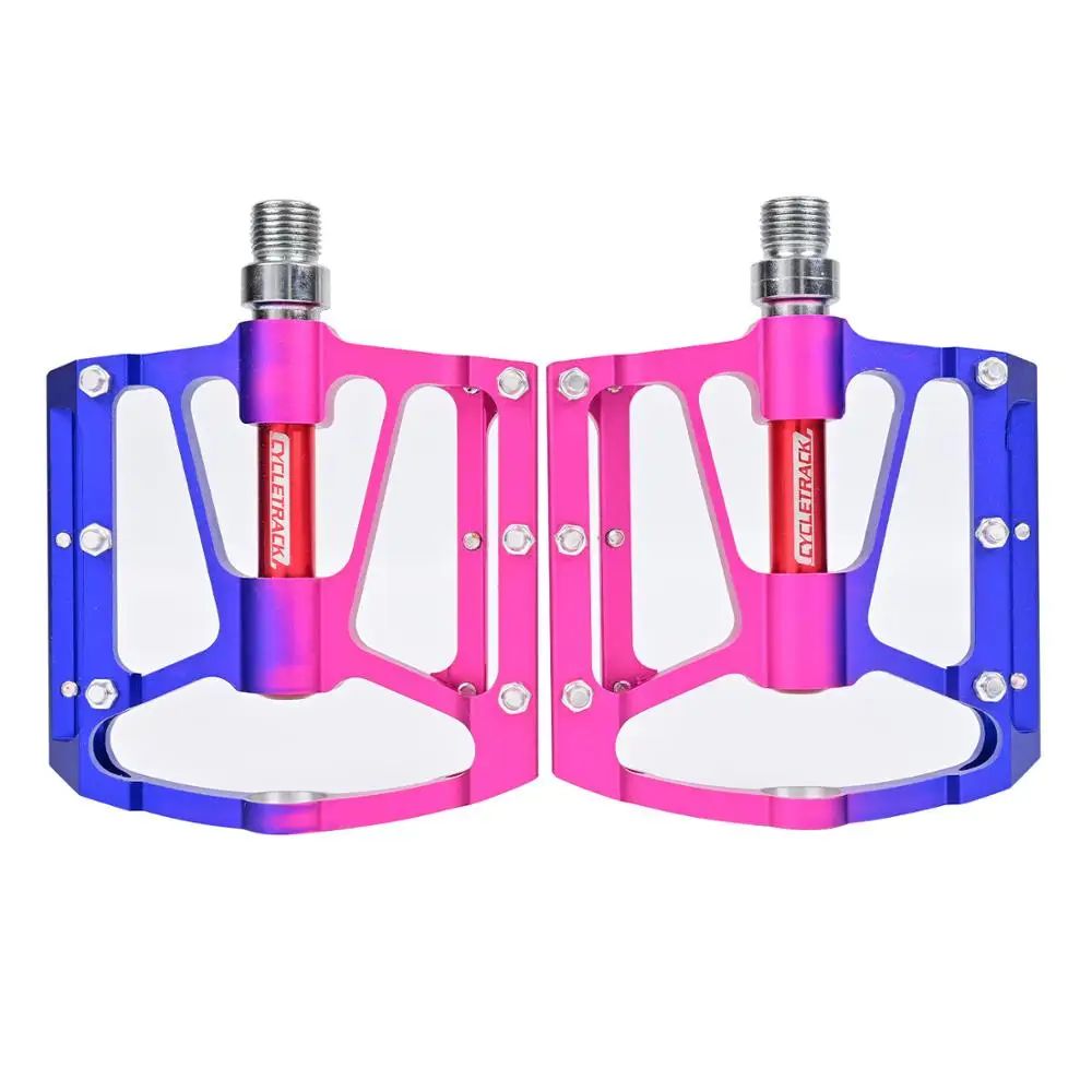 Ultralight MTB Pedal 3 Bearings CNC Mountain Road Bike Anti-slip Flat Platform Bike Pedal Colorful Pedals Bicycle Accessories