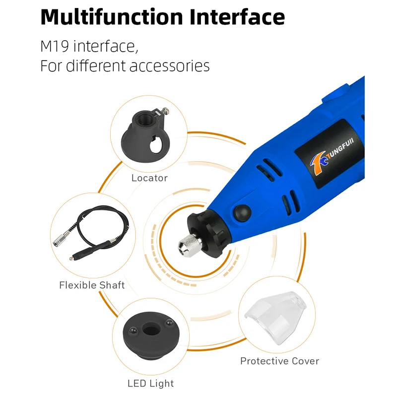 220V Double Mini Drill Rotary Tool Set DIY Grinder 6 Speed Abrasive Polishing Machine 130W Engraver With Dremel Accessories