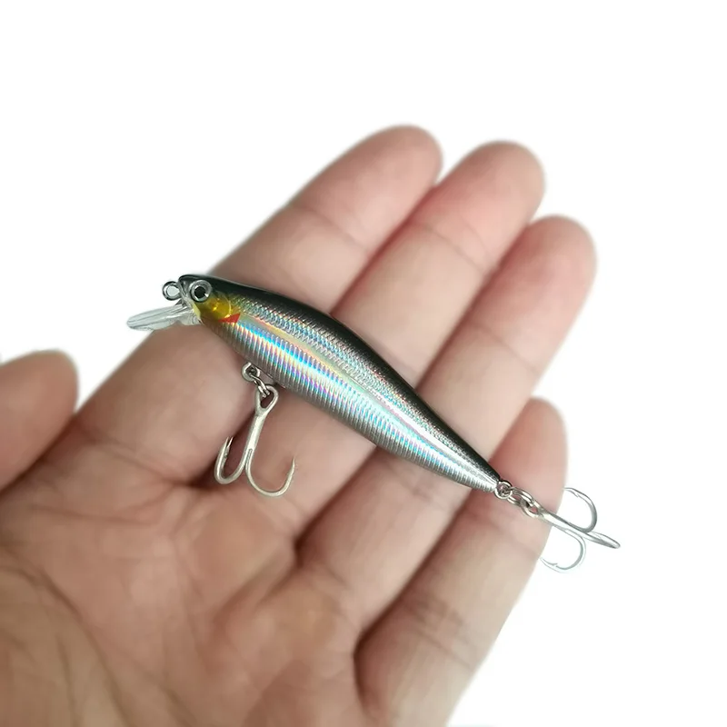 1pcs Fishing Lure Minnow 4.3g Sinking Artificial Bait 3D Eyes Plastic Wobblers Tackle Pesca Far-casting Magnet System