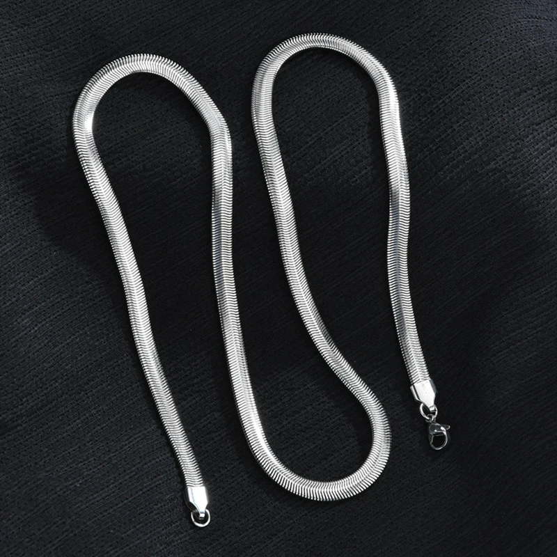 Nextvance Snake Chain Necklace for Men Long Snake Necklace 2.2 MM Wide Punk Silver Color Titanium Steel DIY Jewelry Wholesale