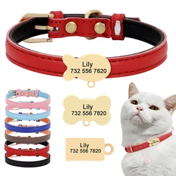 Collier de plaque signalétique personnalisé pour petits chiens et chats, colliers de chat mignons, accessoires de gravure gratuits, chaton et chiot