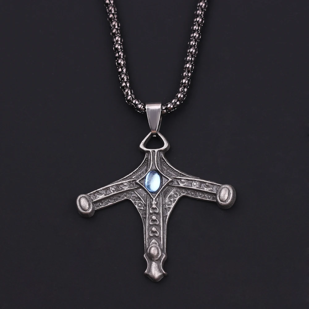 Game Bloodborne Choker Necklace Vintage Personal Badges Sword Hunter Cross Pendant Women Men Fashion Jewelry Amulet Necklaces