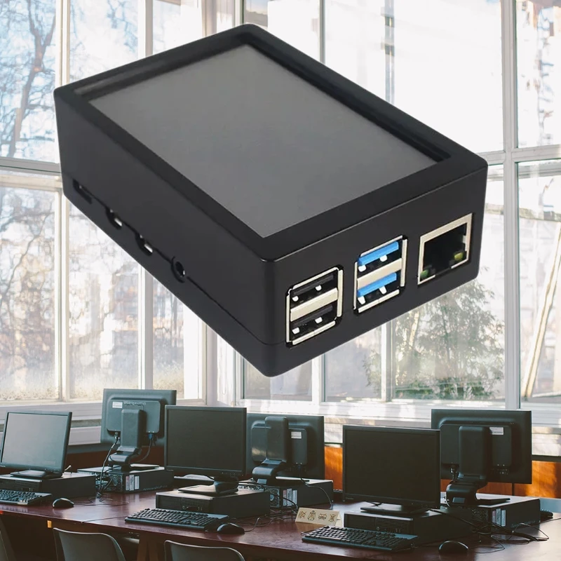 3,5 zoll Touch Screen 480*320 LCD Display ABS Fall Schutzhülle Shell für Raspberry Pi 4 Modell B zubehör H052