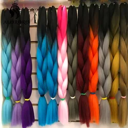 24 Inch Jumbo Braids Kanekalon for Hair Extensions Synthetic Braiding Hair Accessories 100G/Pack Women DIY Hair for Braid