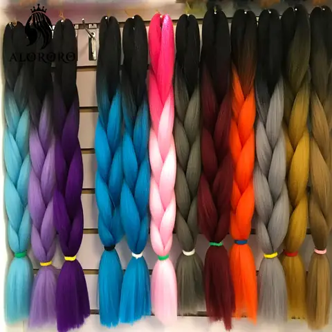 Trenzas Jumbo de 24 pulgadas para extensiones de cabello, accesorios para el cabello trenzado sintético morado, 100 g/paquete, cabello DIY para mujer para trenza de ganchillo