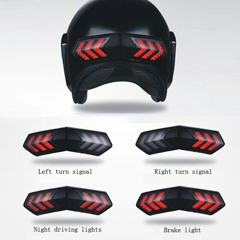 NEW Motorcycle Helmet Night Light Strip Safety Signal Warning Light Universal LED Motorbike Helmet Taillight For Bicycle helmet