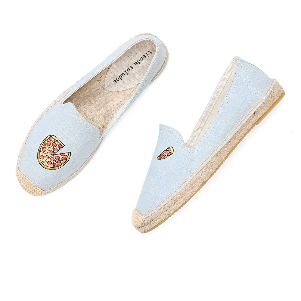 2020 Real Sapatos Tienda Soludos Espadrilles Shoes For Floral Embroidery Sweet Slip Smoking Up Summer Shoe Ethnic Big Bow Thick