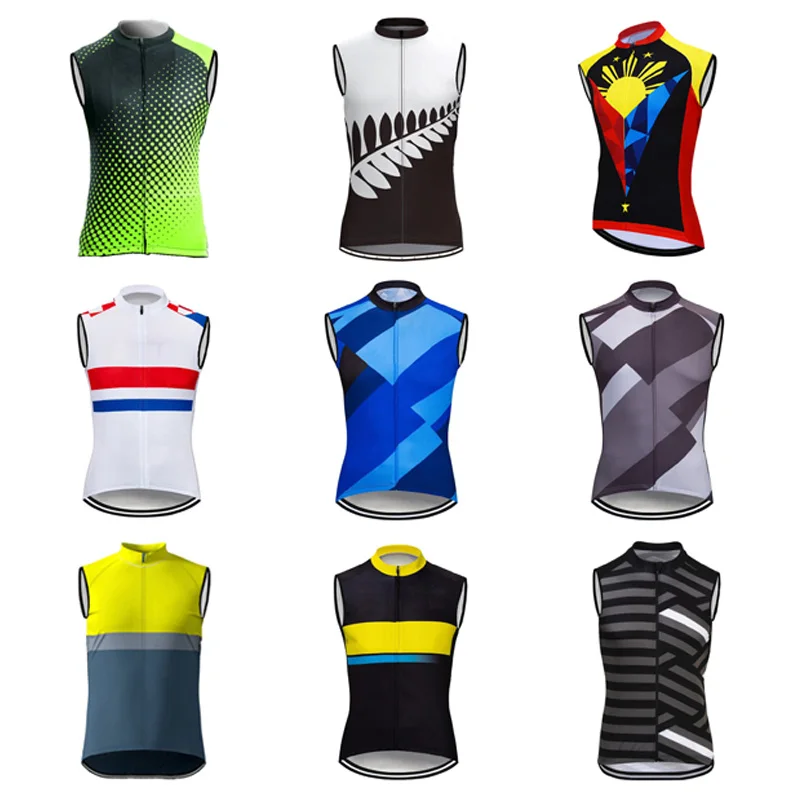 

Pro Team Summer Men UV Vest Sleeveless Cycling Jersey Mountain Bicycle MTB Clothing Maillot Ciclismo Bike Clothes Sports Top