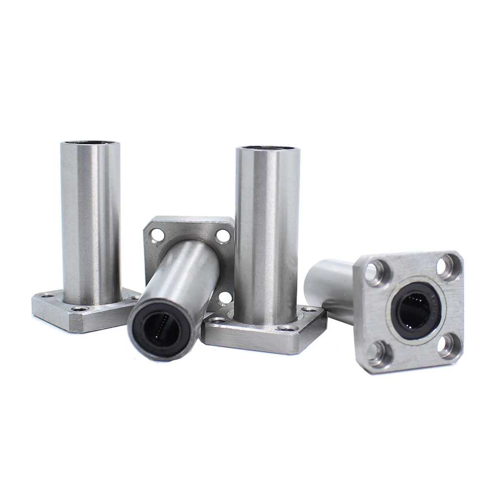 LMK12LUU Long Linear Bearing 12*21*57 mm ( 4 Pcs ) LMK 12LUU LMK 12MM Square Flange Type Bearings LMK12 LUU