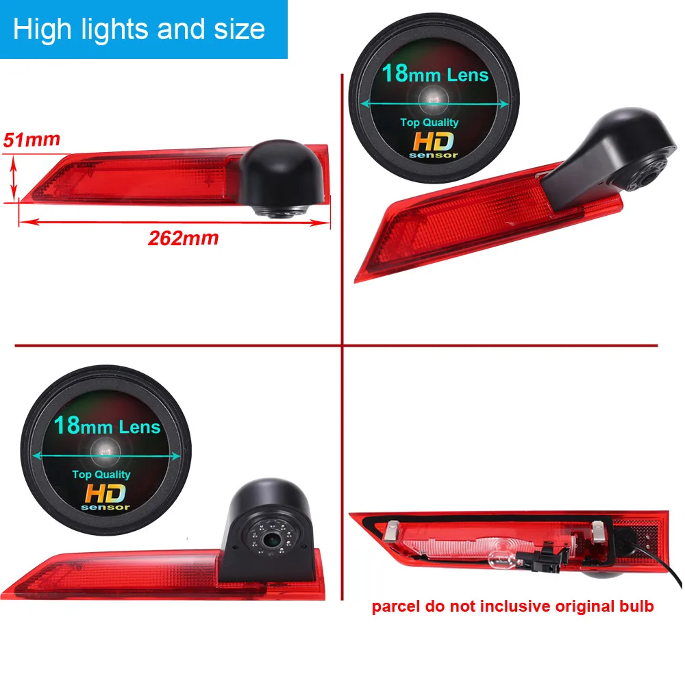 

1280*720 HD Car rear view parking camera for Ford Transit Custom Bus NTSC