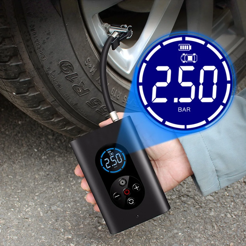 

Беспроводной 150Psi автомобильный надувной насос портативный автомобильный надувной насос воздушный компрессор для автомобиля мяч мотоцикла HD цифровой экран