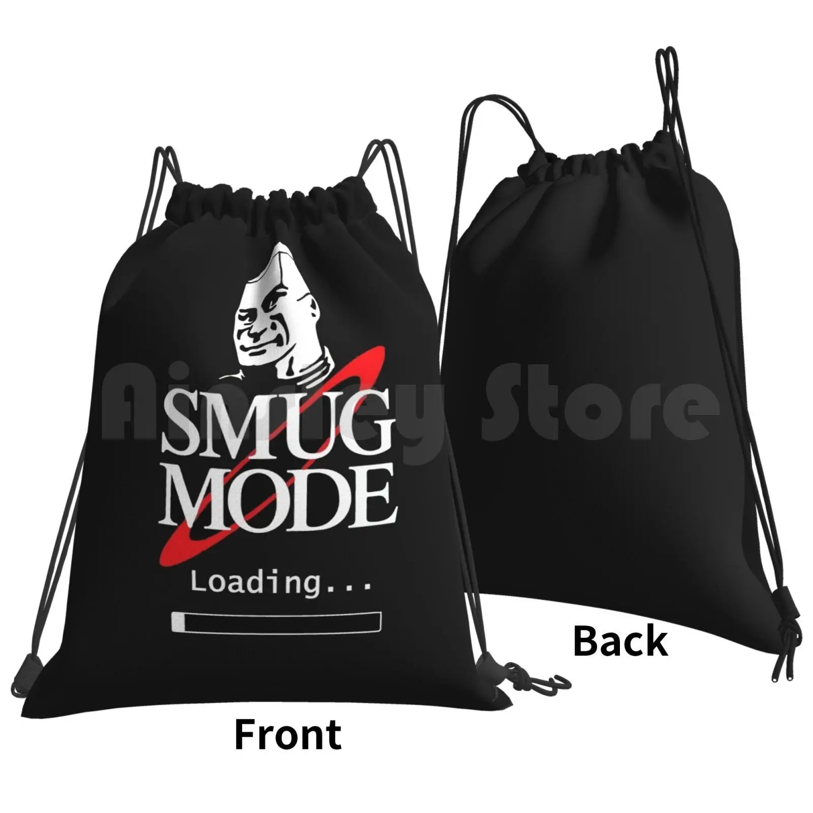 Smug Mode Smeg Head Red Dwarf Kryten Backpack Drawstring Bags Gym Bag Waterproof Smeg Head Better Dead Than Smeg Red