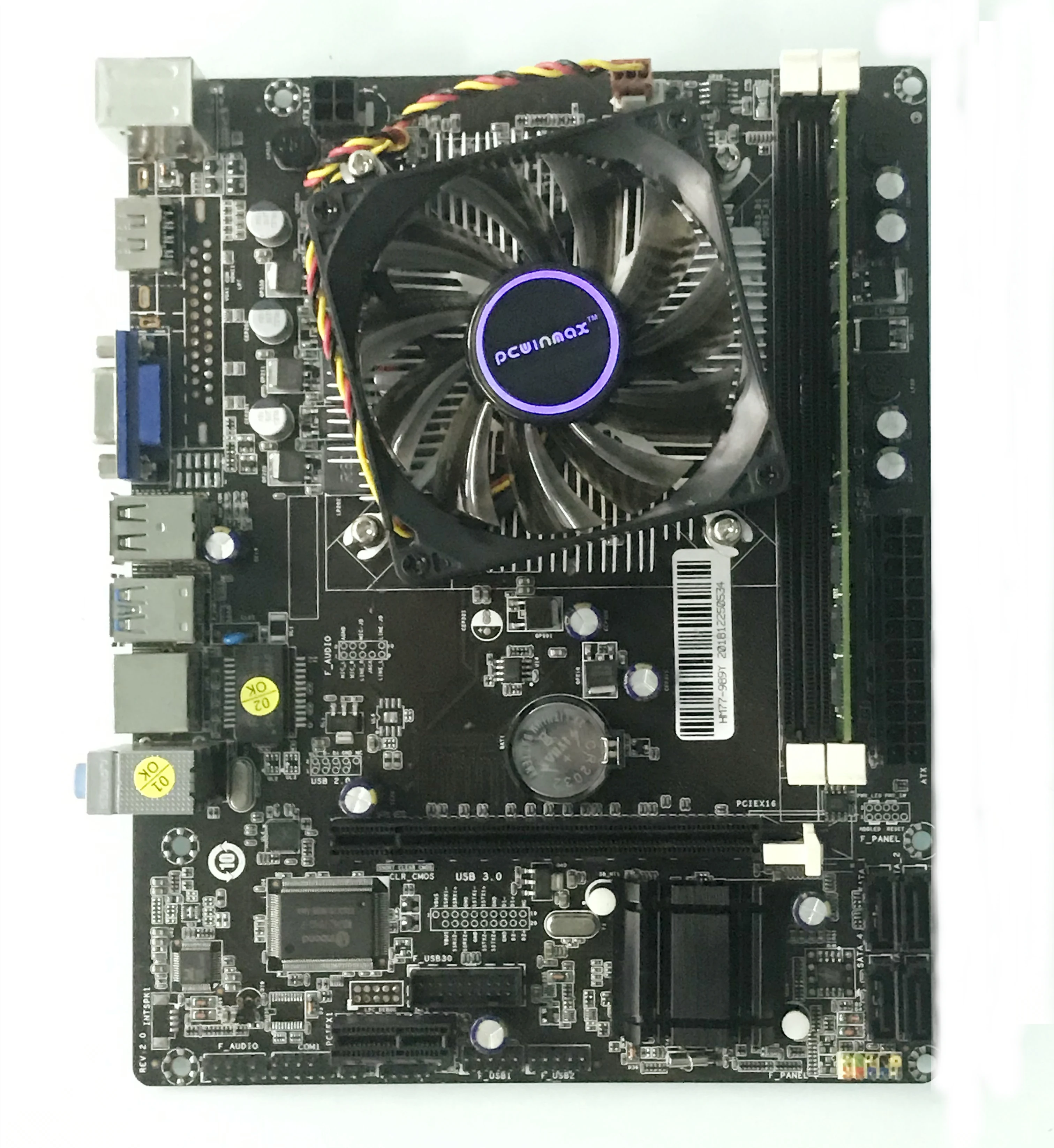 

PCWINMAX the kit of motherboard .PGA989 HM77 or HM76 Micro-ATX motherboard with CPU+ i5-3230M +RAM DDR3 2G *2, FAN.