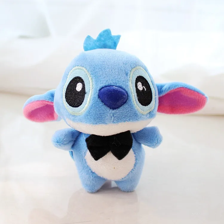 Lilo e Stitch Plush Doll Chaveiro, Olho grande, Rosa e azul, Brinquedos de pelúcia, Decoração do casamento, Pingente, Presente infantil