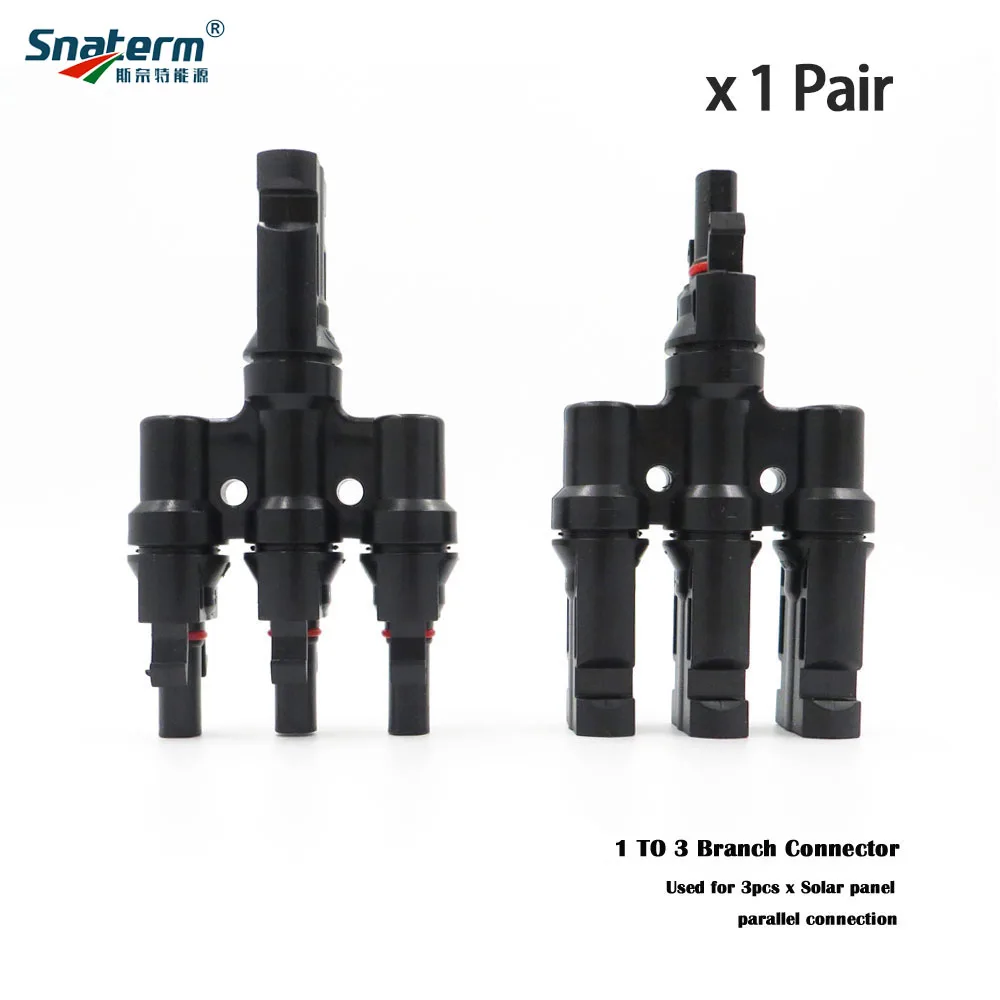 Solar PV Connector 2T 3T 4T 5T 6T Branch parallel connection 30A 1000V Electrical Photovoltaic Panel Cable Wire Connectors