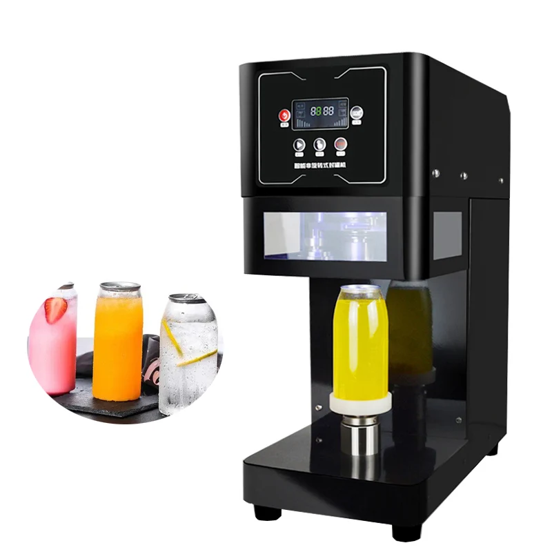 

Cans sealing machine PET/Aluminum bottle seal machine 55mm Coffee/Milk tea/Drink bottle sealer 330/500/650ml Cans sealer