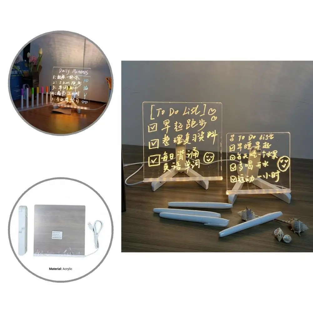 Adjustable Reusable Korean Style Transparent To Do List Writing Board Home Supplies