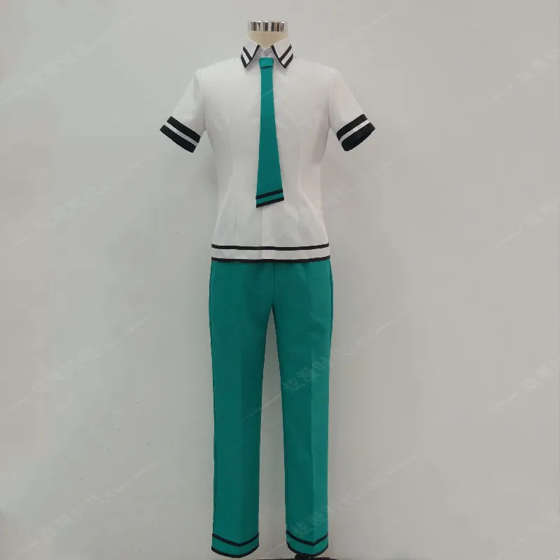 The Disastrous Life of Saiki K. Cosplay costumes Mens Saiki Kusuo green clothing cosplay costume full sets