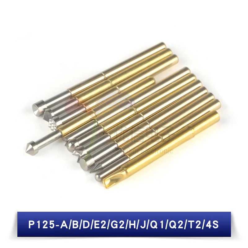 20Pcs Spring Test Probe Pogo Pin P125-A P125-B  P125-D  P125-E2  P125-G2  P125-H P125-J P125-Q1 P125-Q2 P125-T2