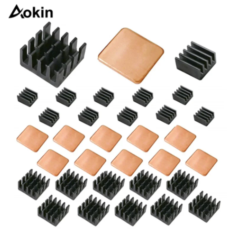 

30 PCS Raspberry Pi Heatsink Kit Copper Aluminum Heatsink For Cooling Cooler Raspberry Pi 3 Pi 2 Pi Model B+