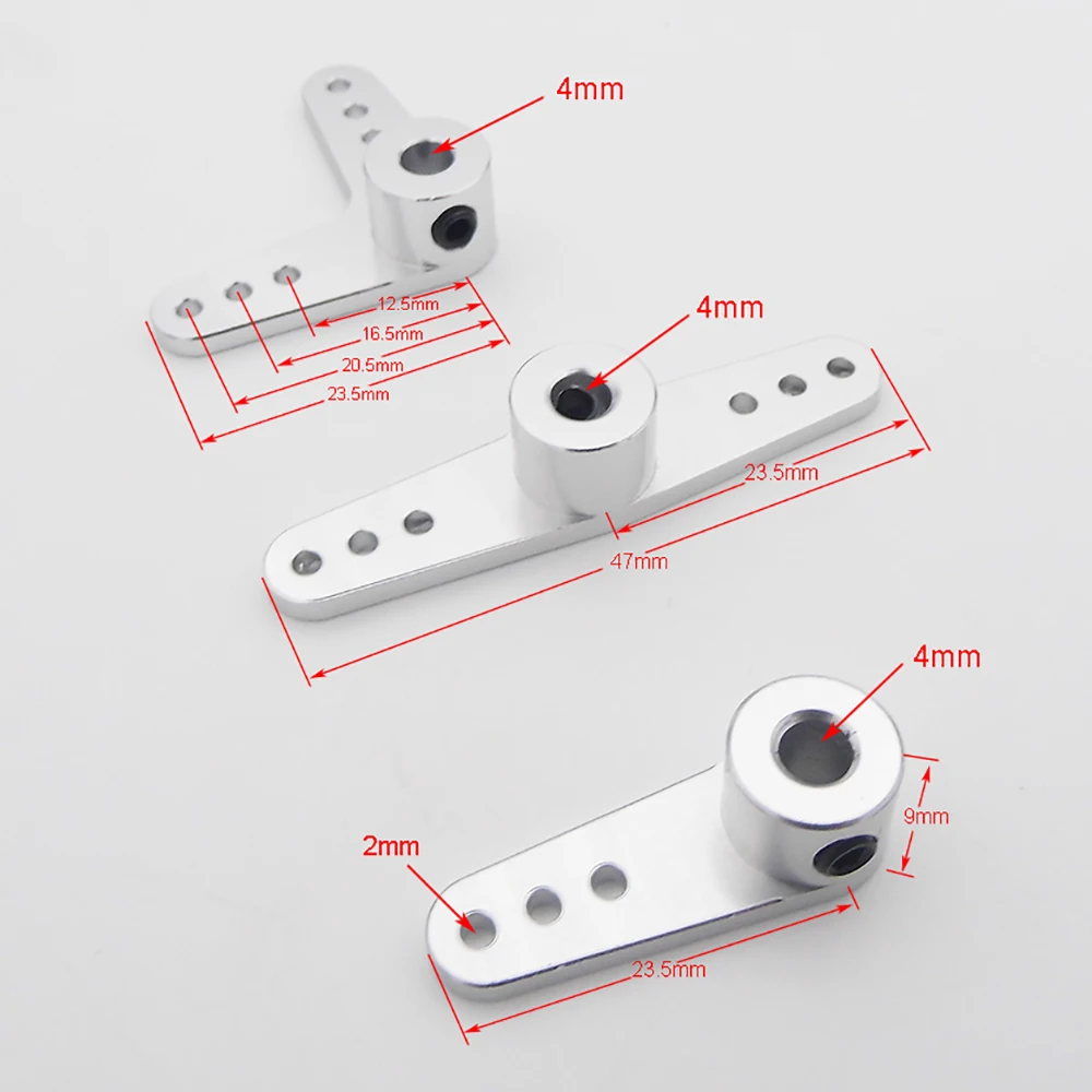 1PC 4mm Servo Arm Metal CNC Horn Steering Rudder Arm Adapter for RC Boat Scale Boat Marine ECO MONO