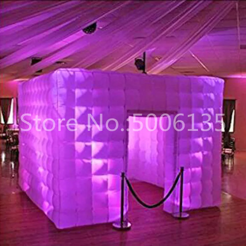 Custom Wedding Party Inflatable Photo Booth Inflatable Cube Carbin Inflatable house With Multi-color LED Light