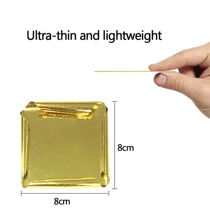 8x8cm 10 Sheets Practical K Pure Shiny Gold Leaf For Gilding Funiture Lines Wall Crafts Handicrafts DIY Gilding Decoration