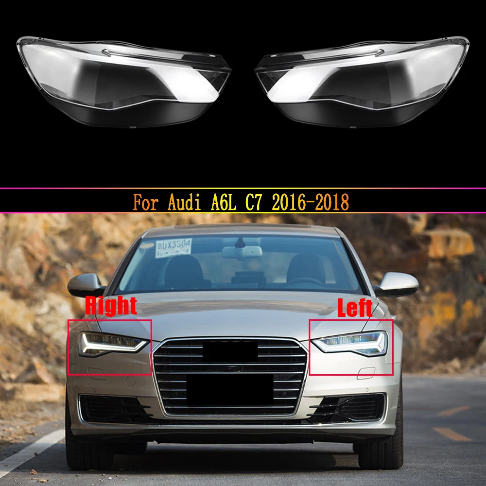 

Headlight Lens For Audi A6L C7 2016 2017 2018 Headlamp Lens Car Headlight Cover Clear Replacement Front Auto Shell Cover