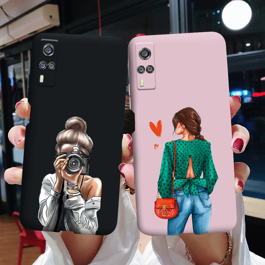 For Vivo Y31 2021 Case Pretty Girls Soft Shockproof Cover for Vivo Y51 Y51A Y 51 31 VivoY31 2021 6.58