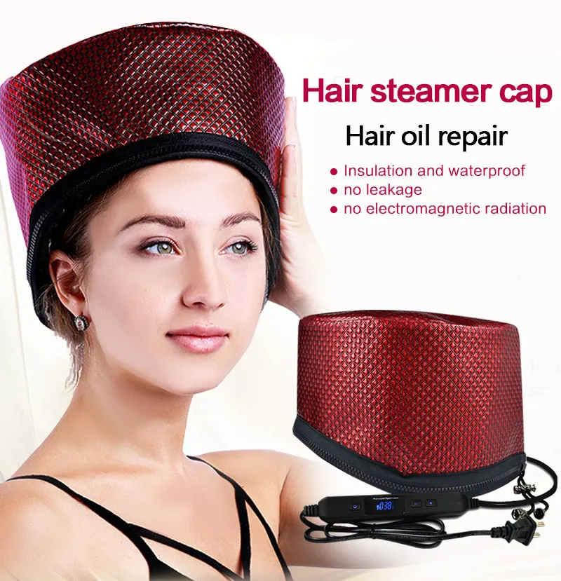 Thermal Heating Cap Steamer For Hair Salon Sap Heated Bonnet Chauffant Led Temperature Machine Beauty Care Equipment Eu Us Plug